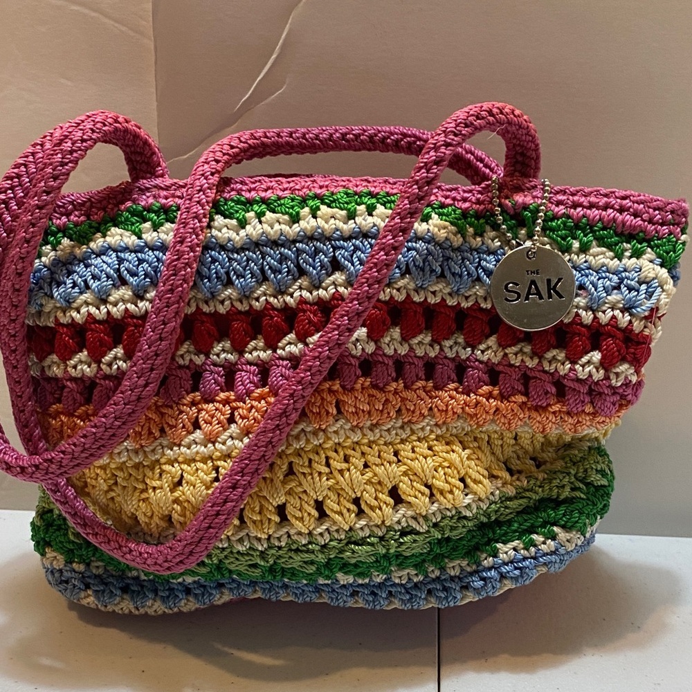 The Sak Colorful Crochet Tote Bag